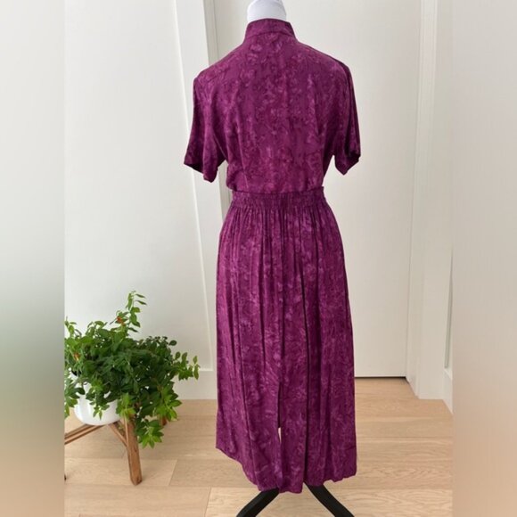 Good Earth Clothing 2 Piece Maxi Skirt & Top Separates Batik Rayon Lightweight - Picture 2 of 8